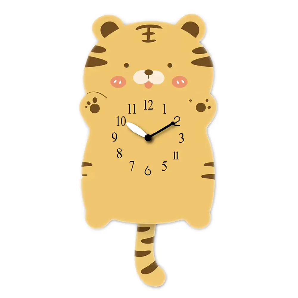 A clock with an animal on it's back.