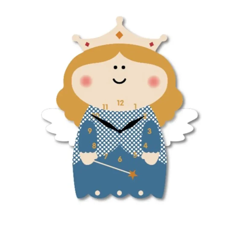 A cartoon of an angel with a crown on.