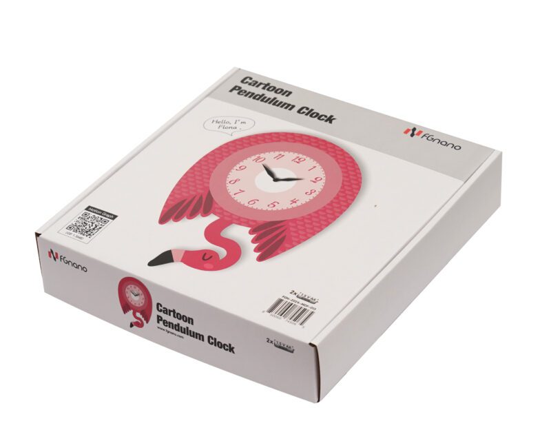 A box with a clock in the shape of an animal.