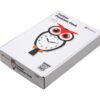 A box with an owl clock on it