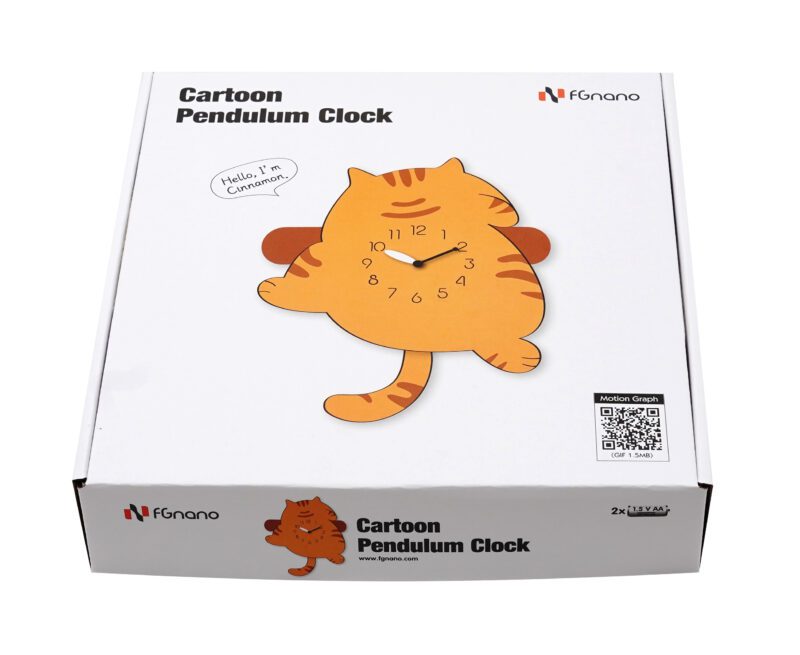 A box with a cartoon clock sitting on top of it.