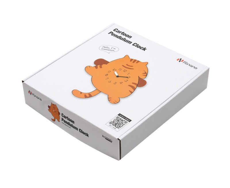 A box with an orange cat on it