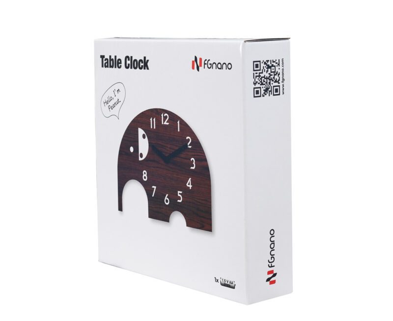 A box that has an elephant clock in it