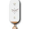 A clock with a pendulum attached to it.
