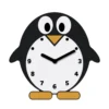 A penguin clock with hands and feet