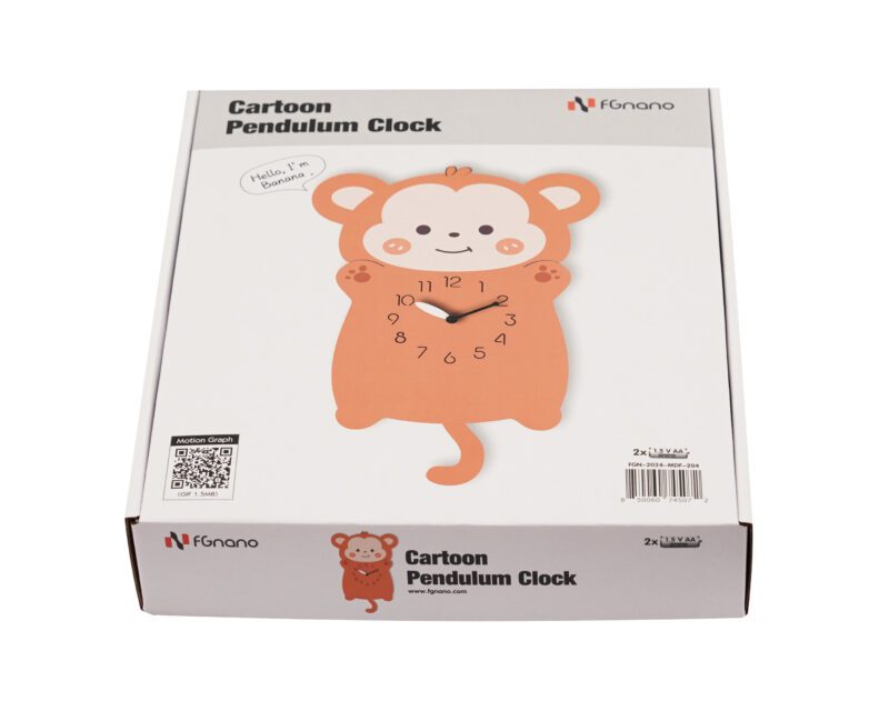 A box with a monkey clock in it