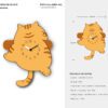 A cat clock with arms and legs